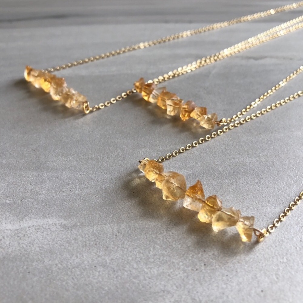 ❗️LAST❗️Raw Citrine Necklace - Picture 3 of 6
